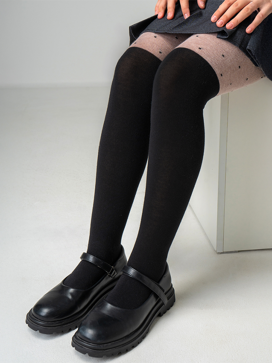 Колготки HappyFox HFGM5613черный.бежевыймрамор.меланж - фото 5