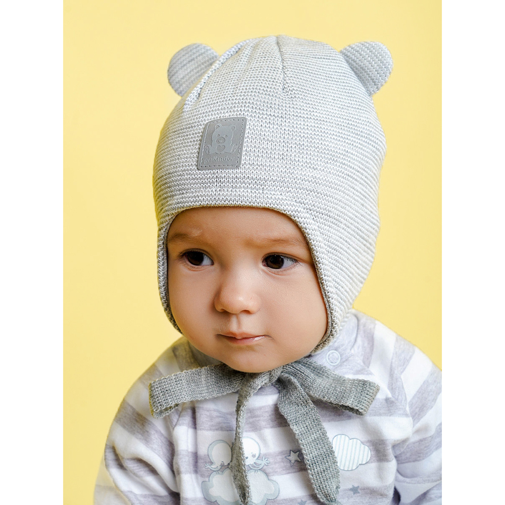 Шапка ПриКиндер D2-1890 Цвет: Серый/белый - фото 13