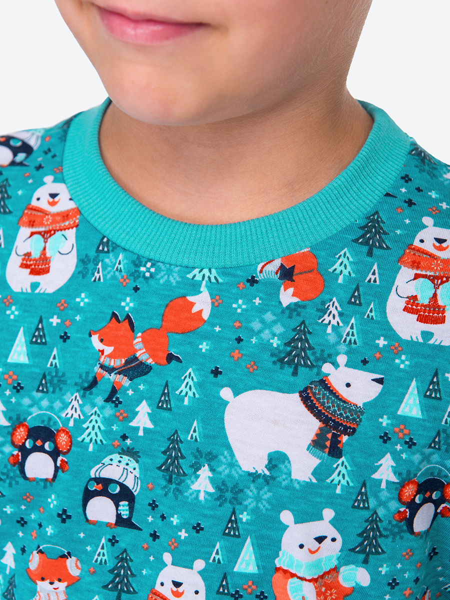 Пижама HappyFox HFLUNNG833серо.зеленый - фото 4