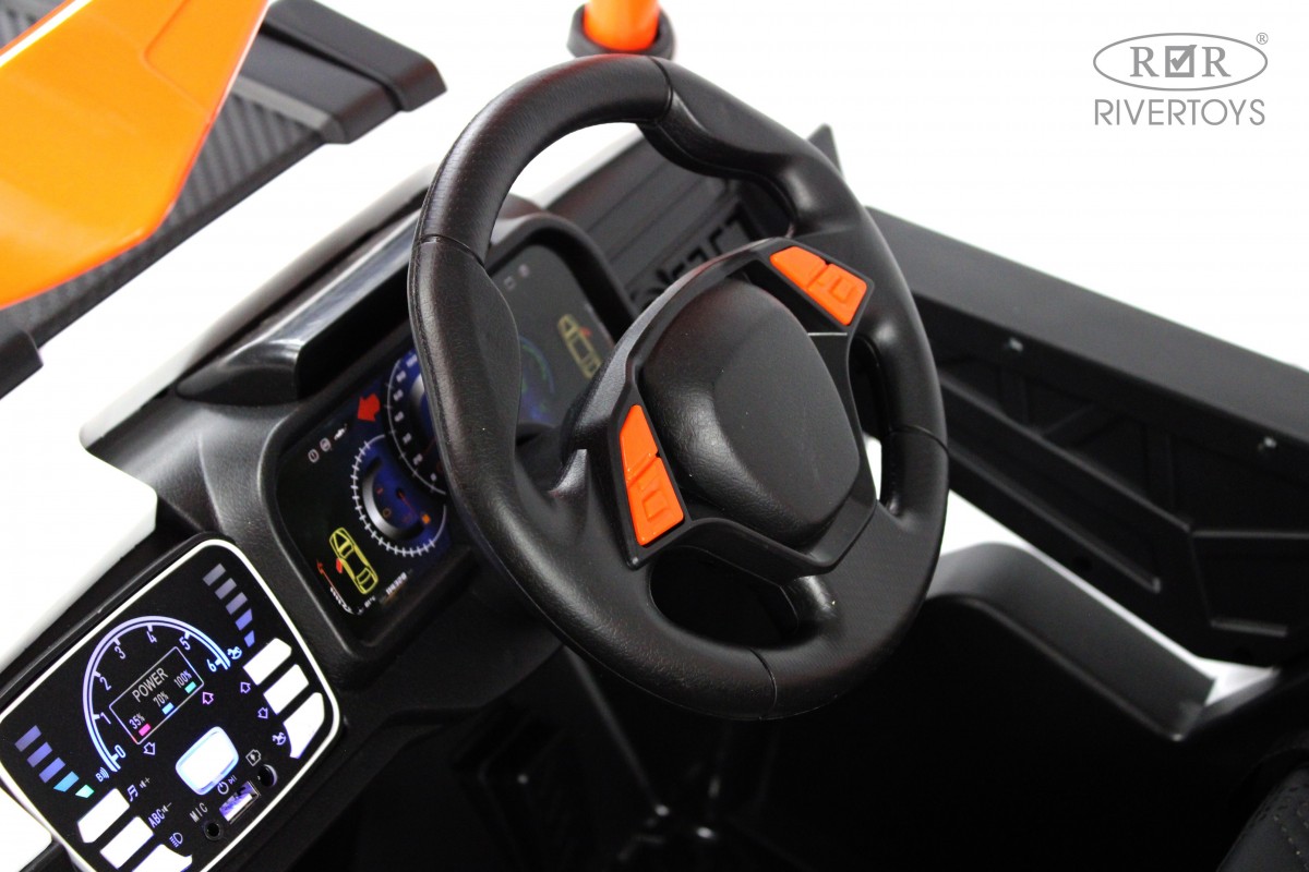Электромобиль RIVERTOYS F888FF-A-4WD-ORANGE С пультом ДУ - фото 10