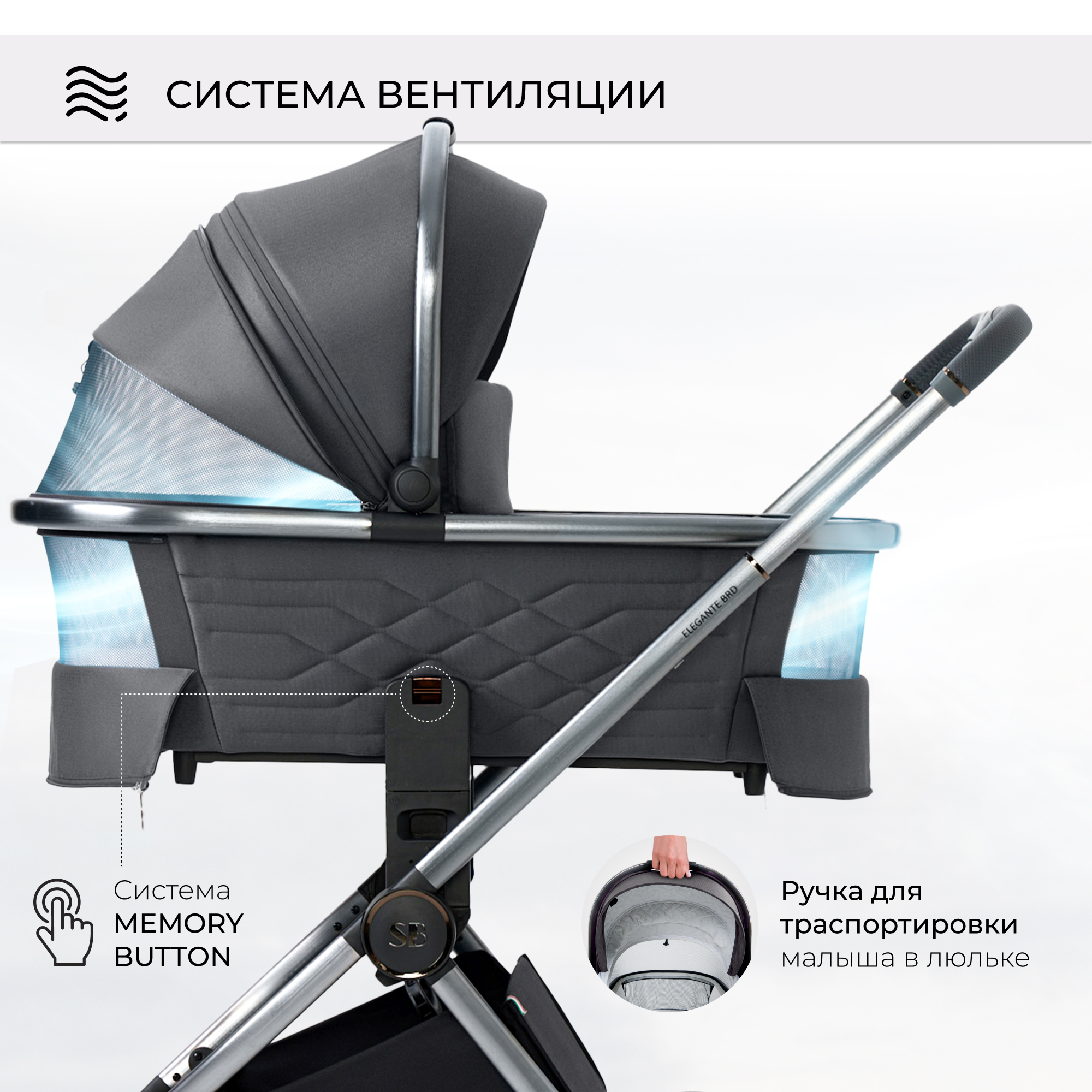 Коляска 3в1 Sweet Baby Elegante Grey - фото 3