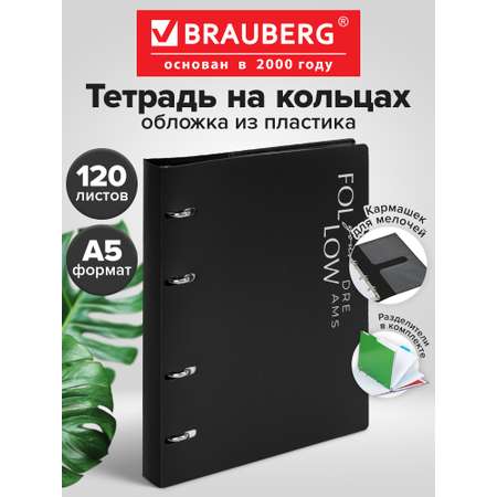 Тетрадь со сменным блоком Brauberg клетка 120 лист.