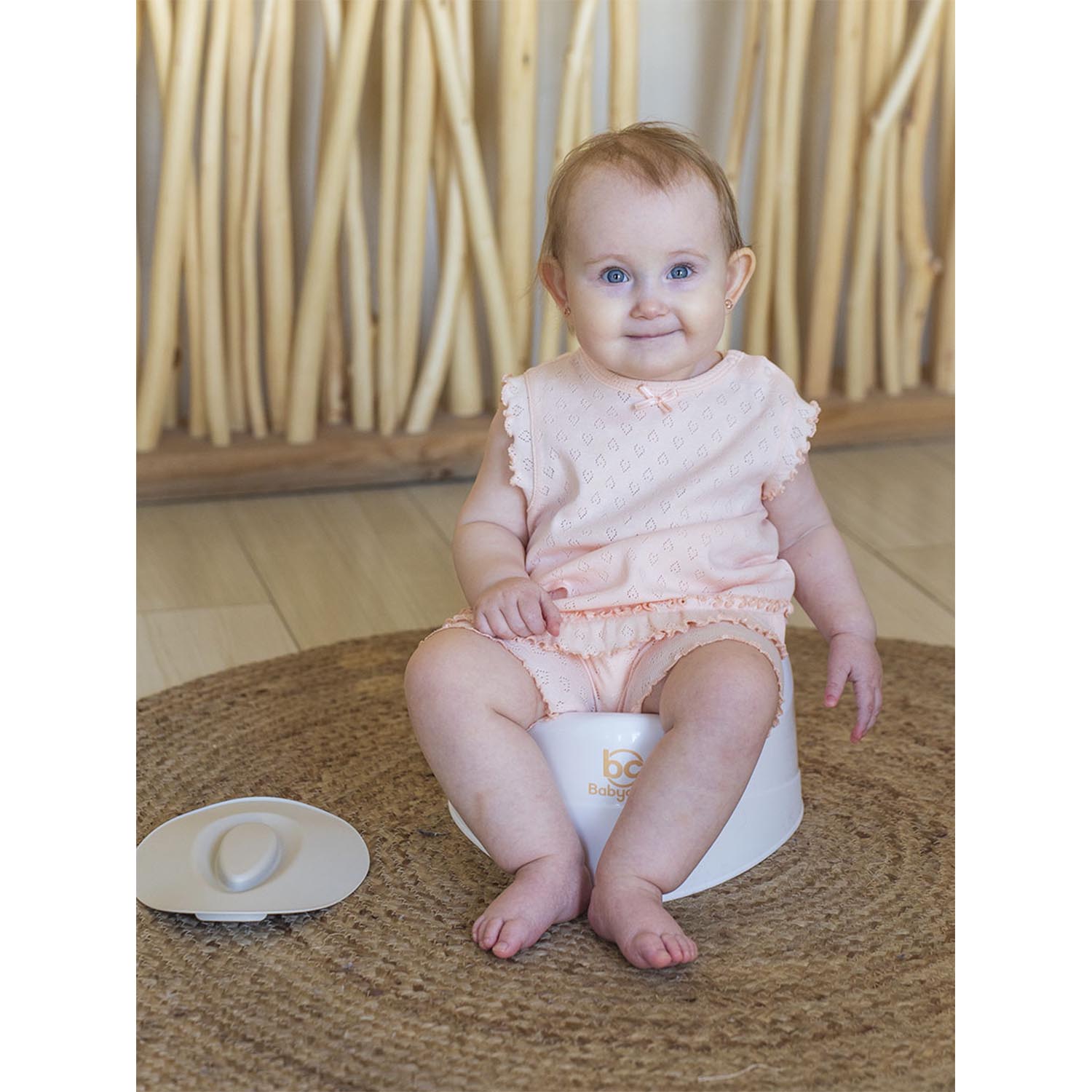 Горшок детский BabyCare Teddy белый-серый - фото 12