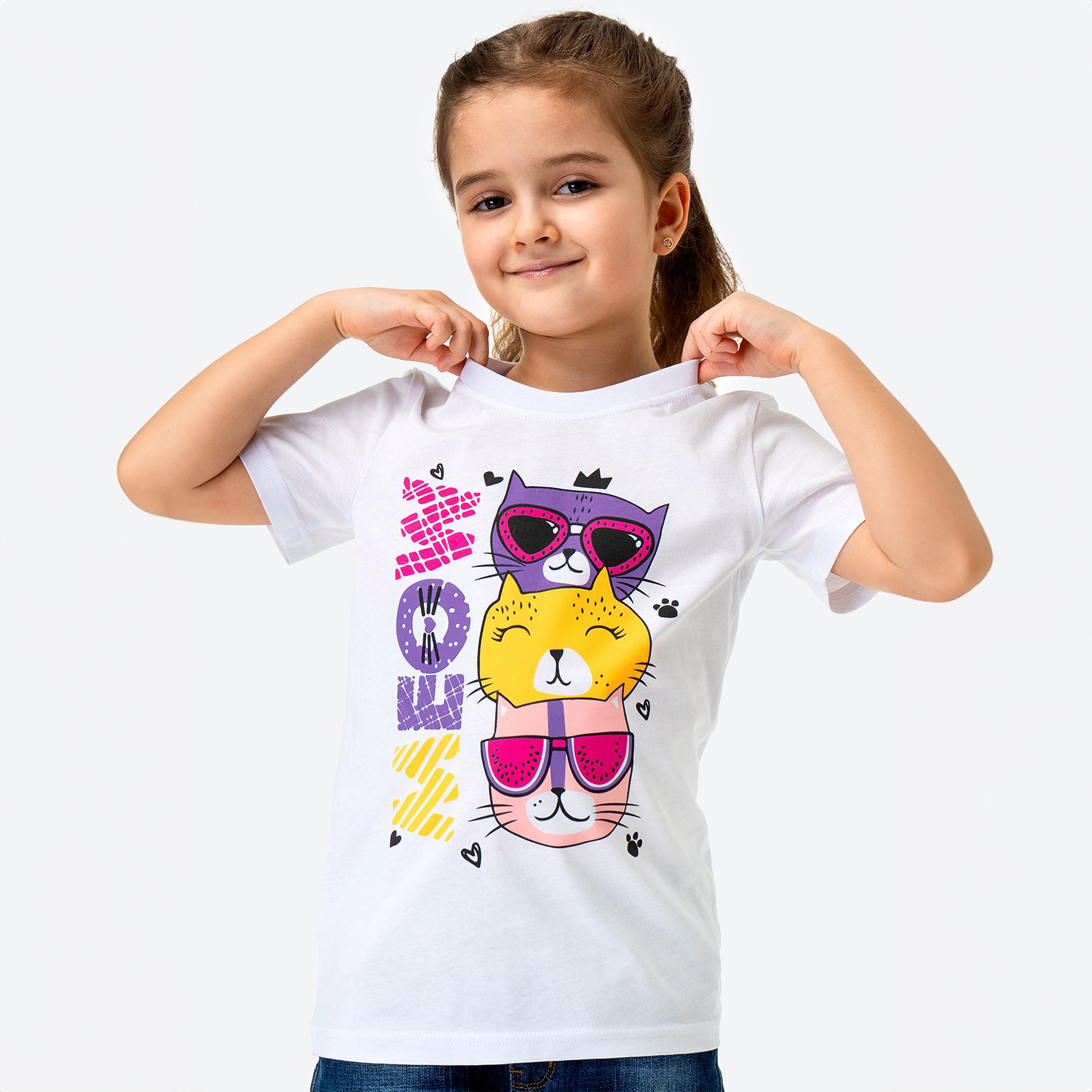 Футболка HappyFox HF55011Mmeow.белый - фото 7