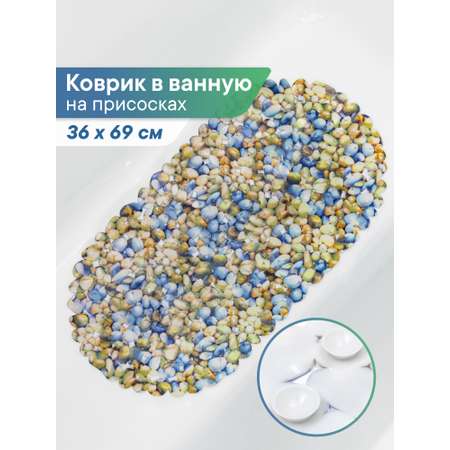 Коврик для ванной VILINA камни 38 x 69 см