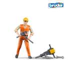 Фигурка Bruder Строитель с аксессуарами