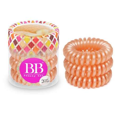 Резинка для волос Beauty Bar спираль бежевый 3 шт.
