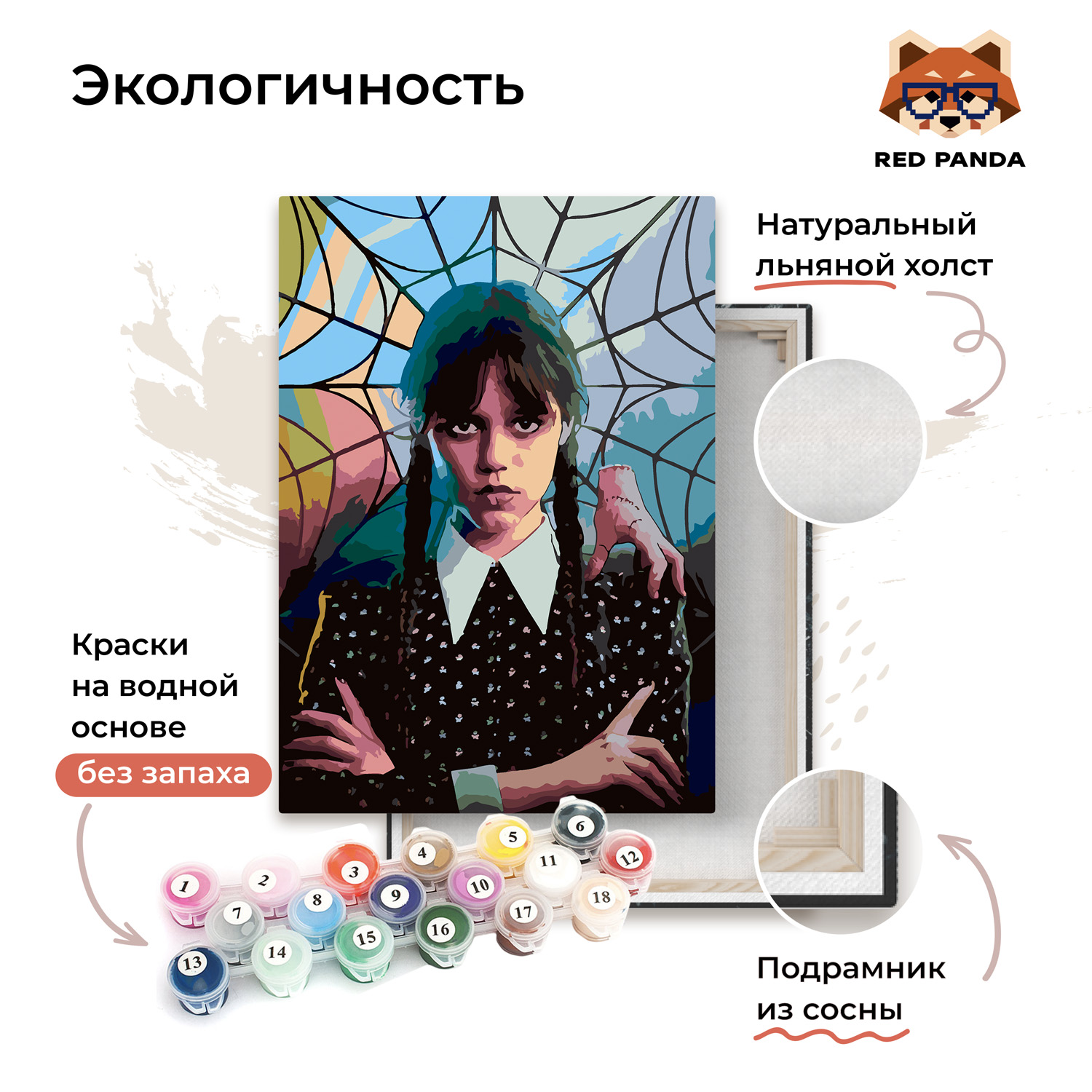 Картина по номерам Red Panda - фото 3