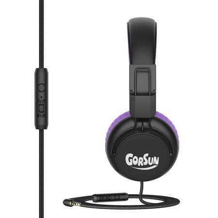 Наушники Gorsun GS-E92V purple с микрофоном