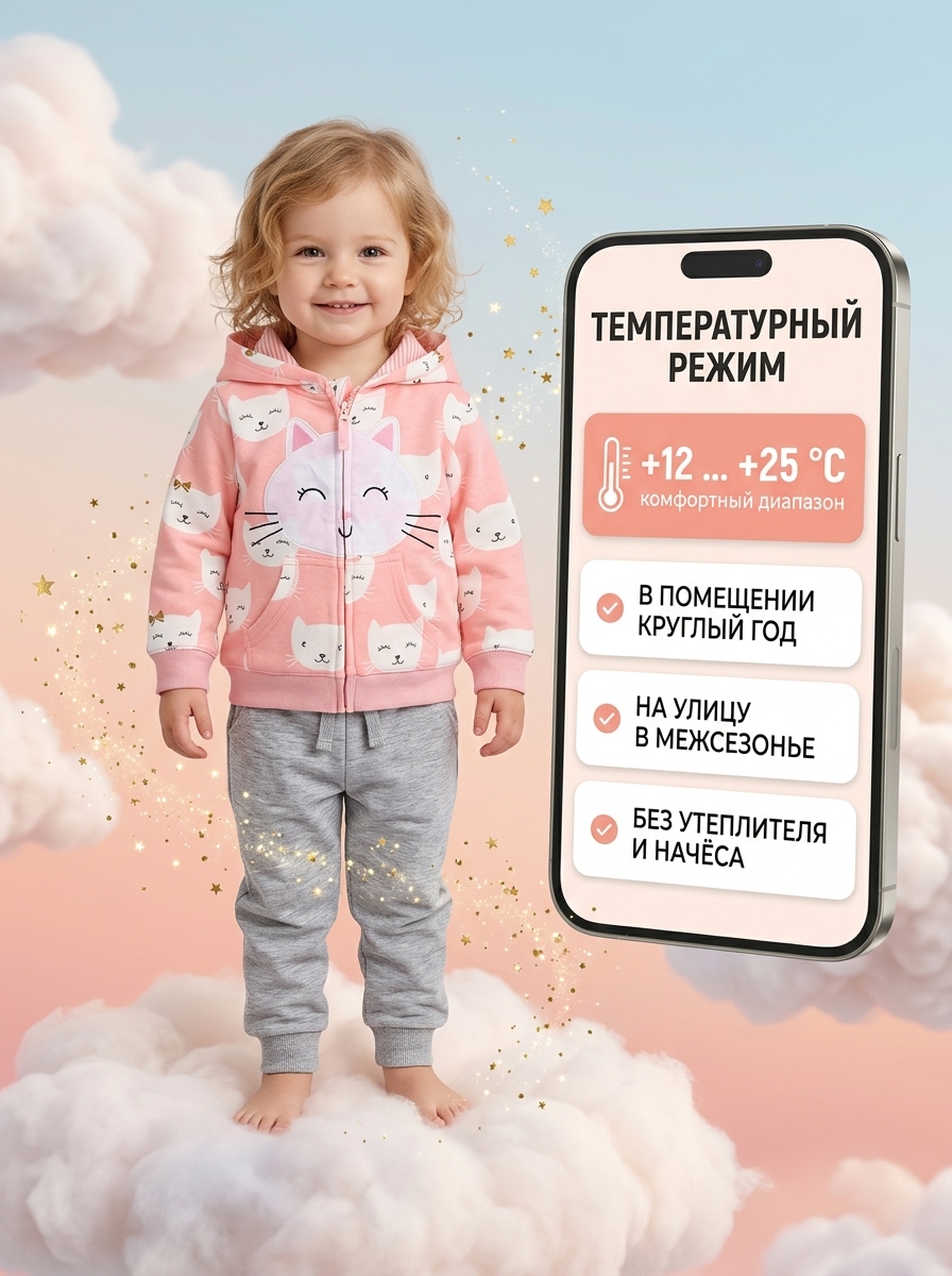 Костюм Bambooland pink-cat - фото 3