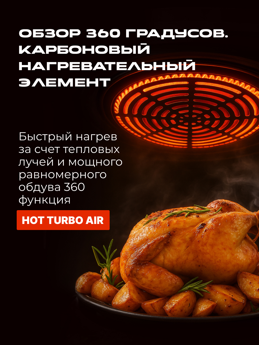 Индукционная плита и Аэрогриль. RED Colorcook MC550W - фото 15