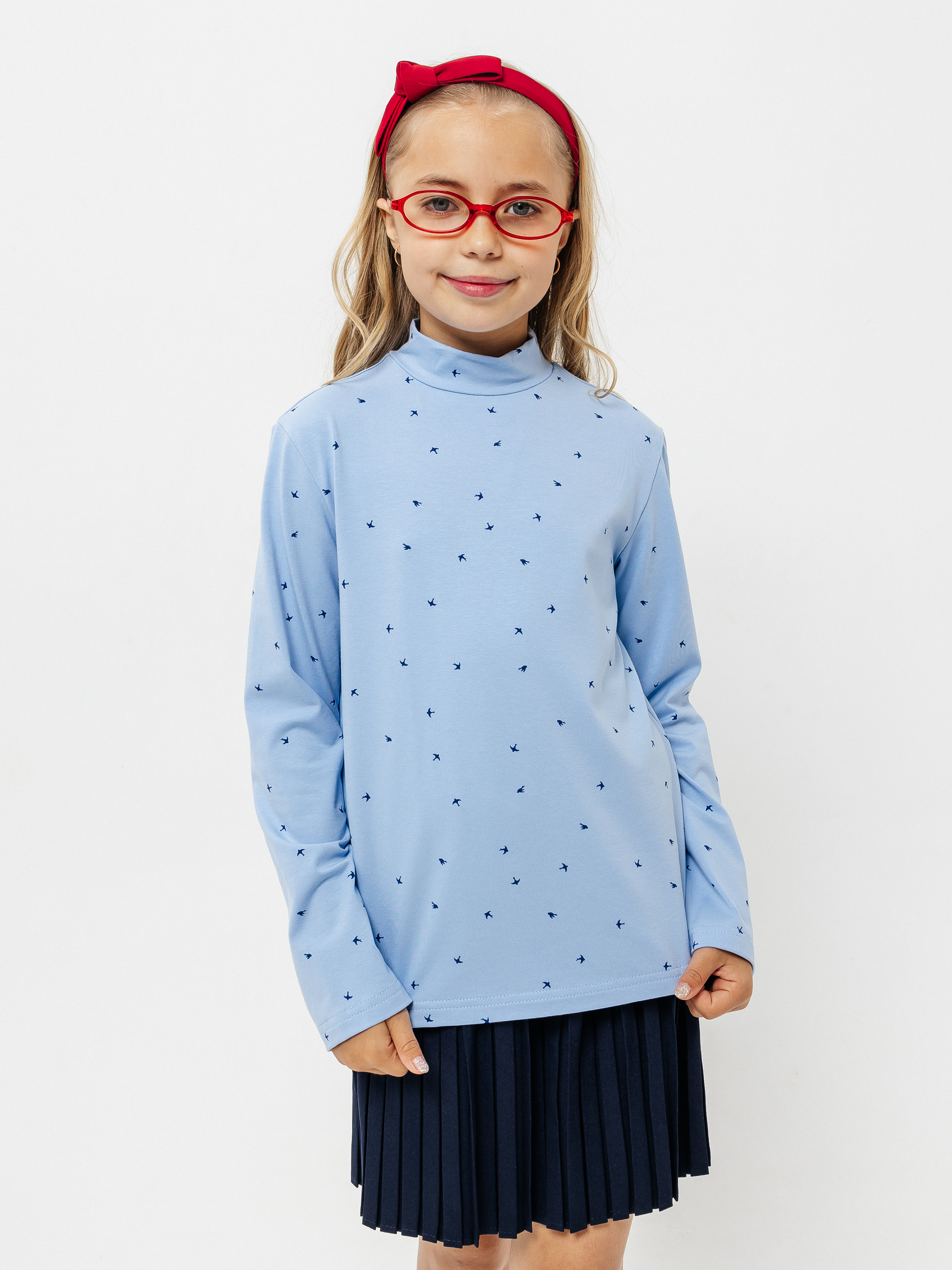 Водолазка Селтекс Ю_ДК68 голубой/ласточки синий - фото 13