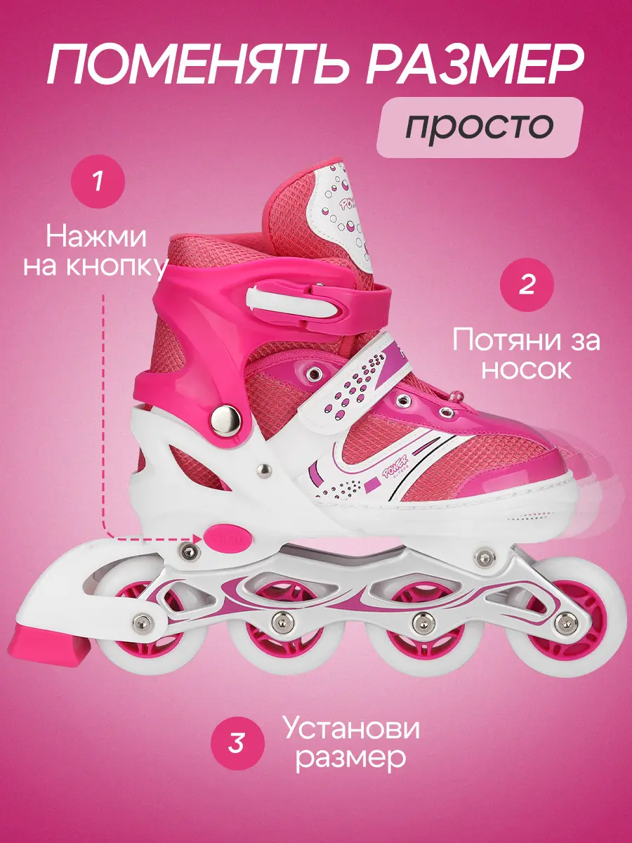 Роликовые коньки Рыжий кот 34-37 - фото 3