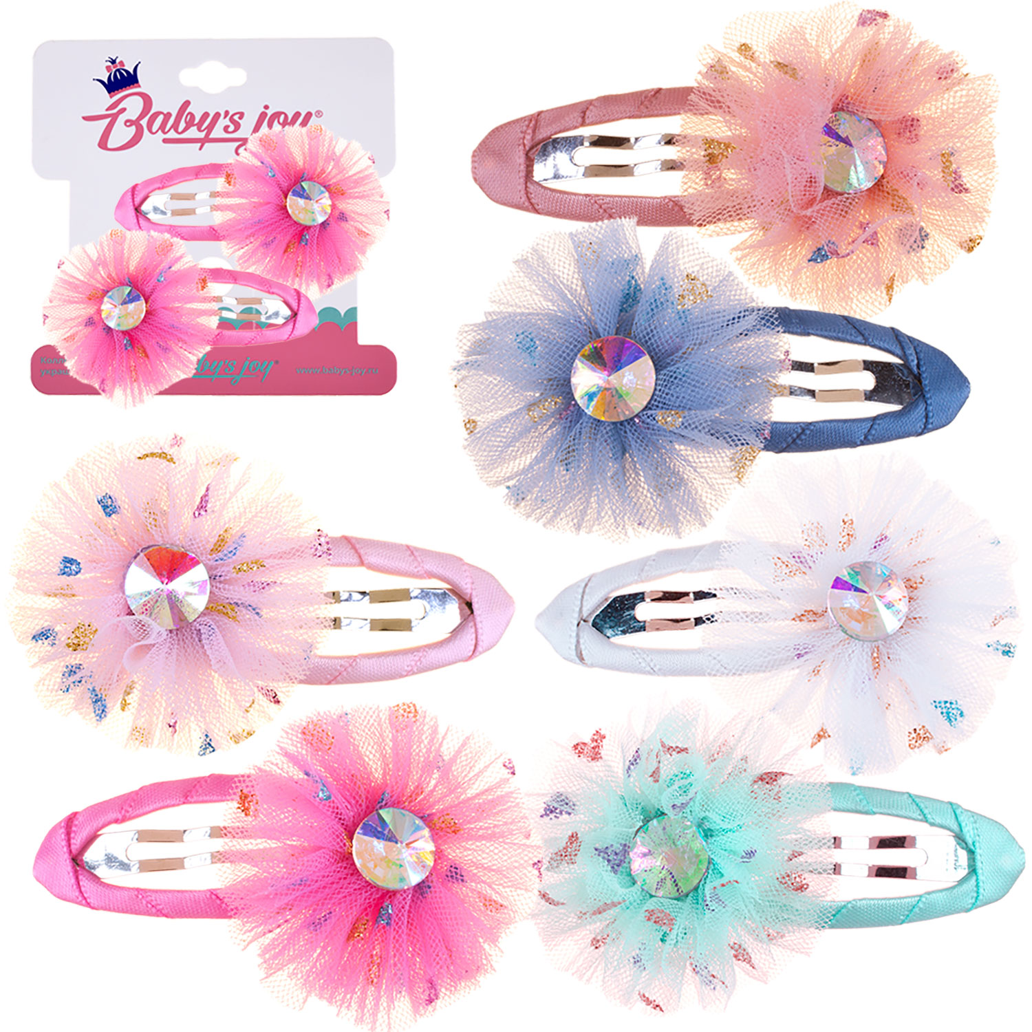Зажим для волос Babys JOY 2шт в ассортименте NY40 NY40 - фото 2