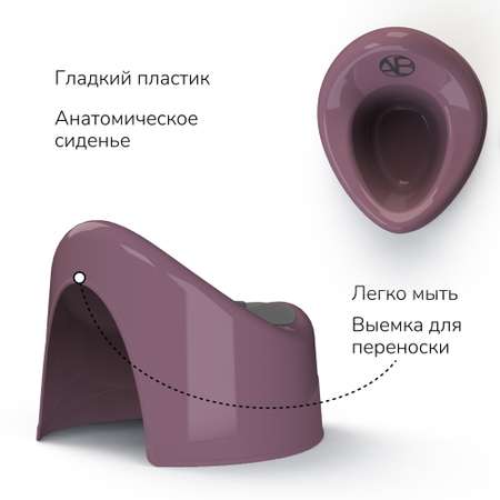 Горшок детский с крышкой Amarobaby Fort фиолетовый
