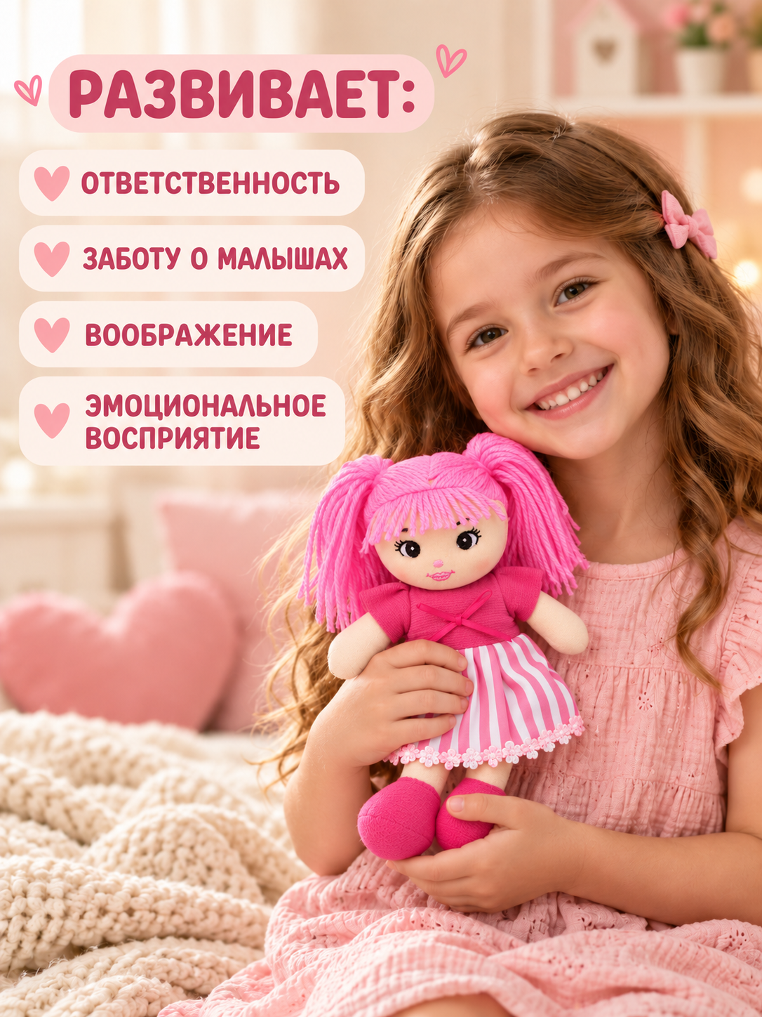 Мягкая игрушка AMORE BELLO говорящая 25см - фото 3