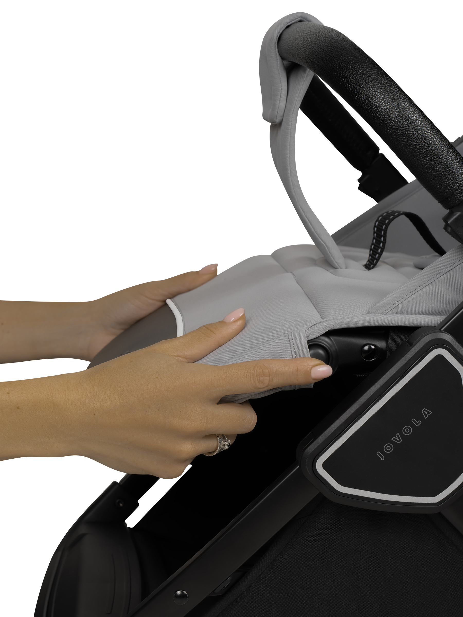 Коляска прогулочная JOVOLA Storm, светло-серый - фото 30