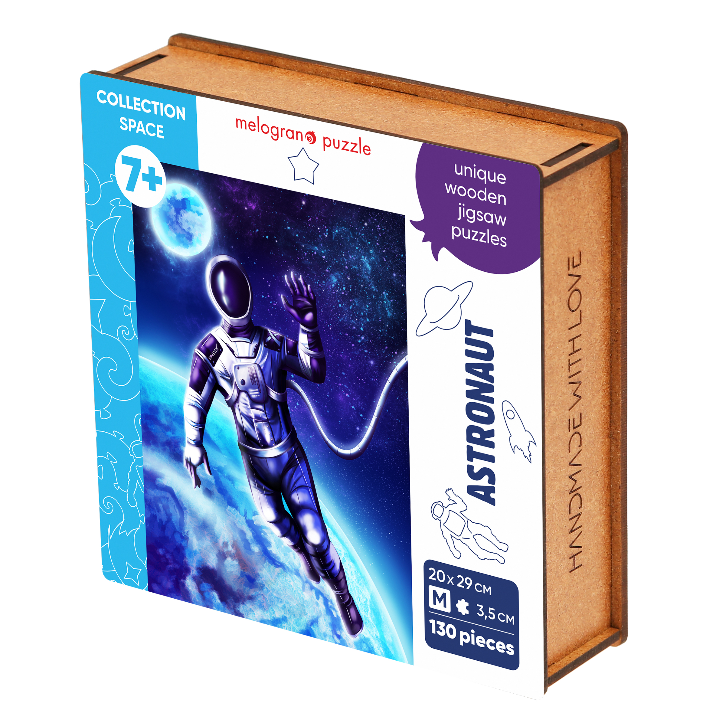 Пазл 1TOY Космонавт деревянный - фото 17