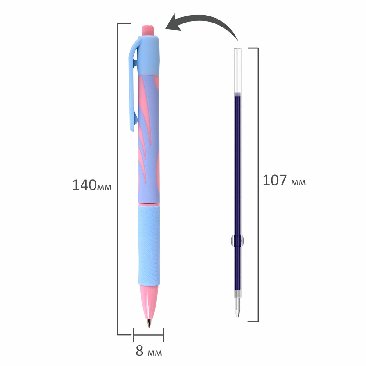 Ручка шариковая Brauberg 1 шт. в ассортименте - фото 3