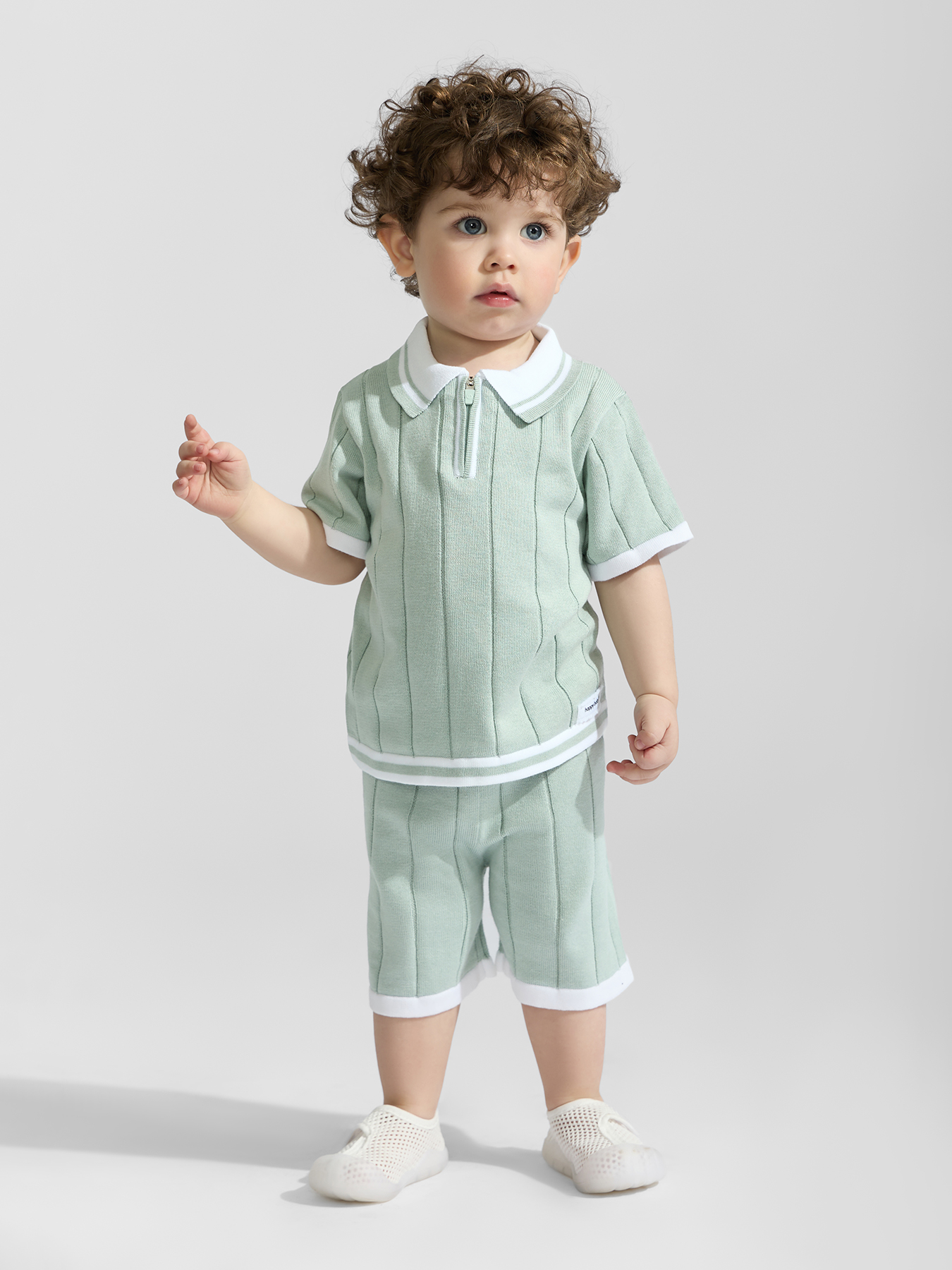 Рубашка и шорты Happy Baby 88683-0_light-green - фото 1