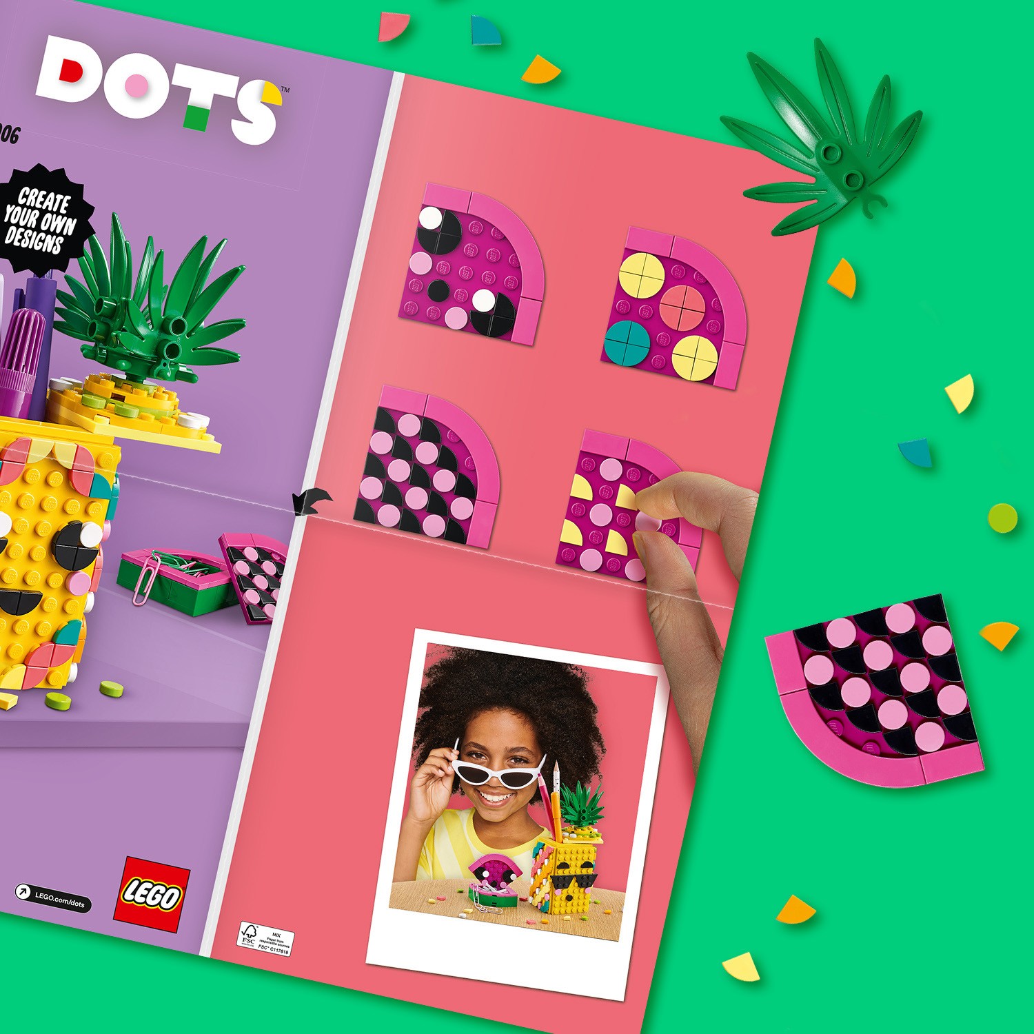Конструктор LEGO DOTS Подставка Ананас блочный - фото 20