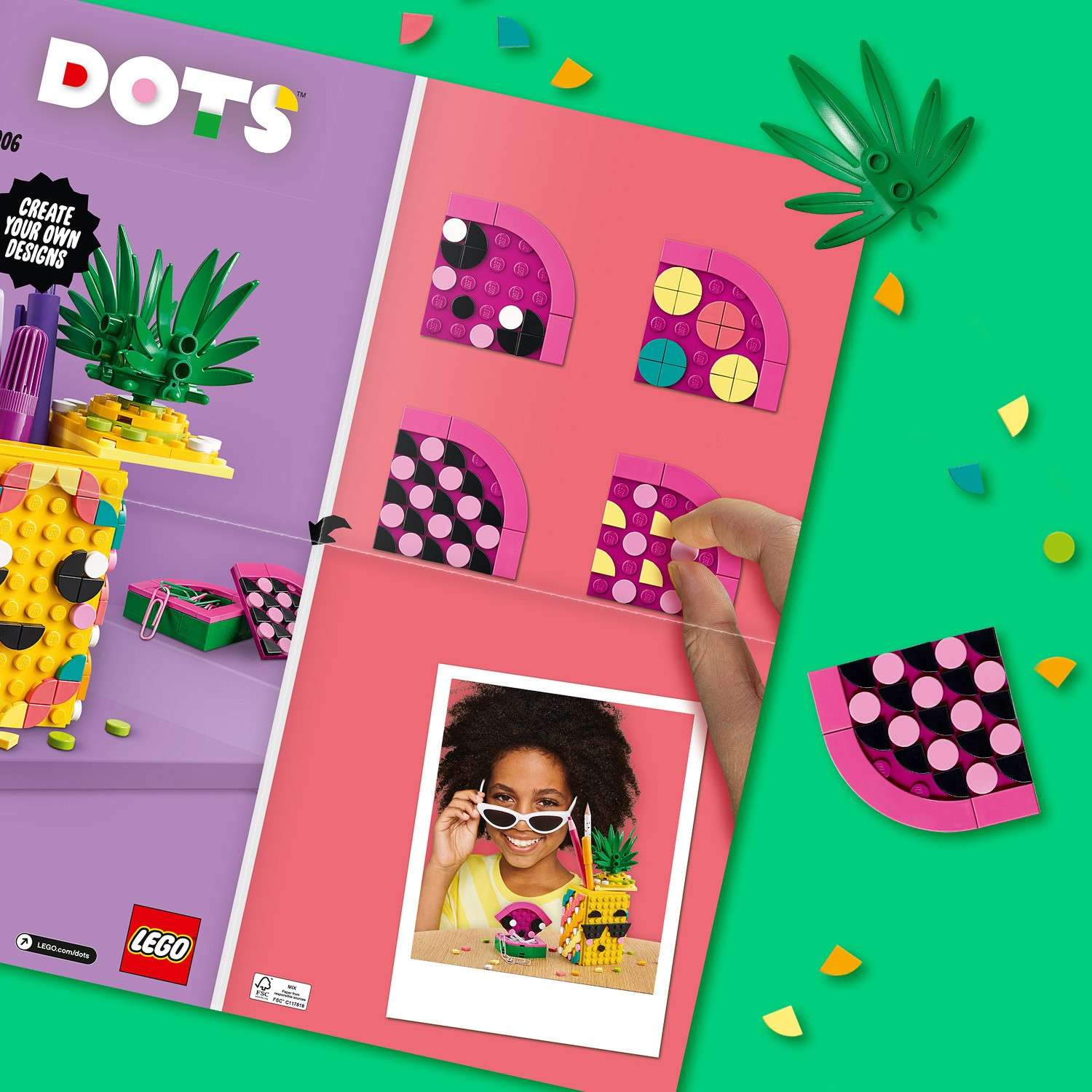 Конструктор LEGO DOTS Подставка Ананас блочный - фото 20