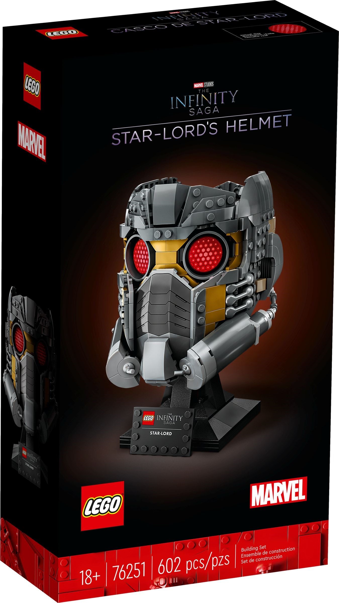 Конструктор LEGO Marvel Super Heroes Шлем Звёздного Лорда 602 дет. - фото 1