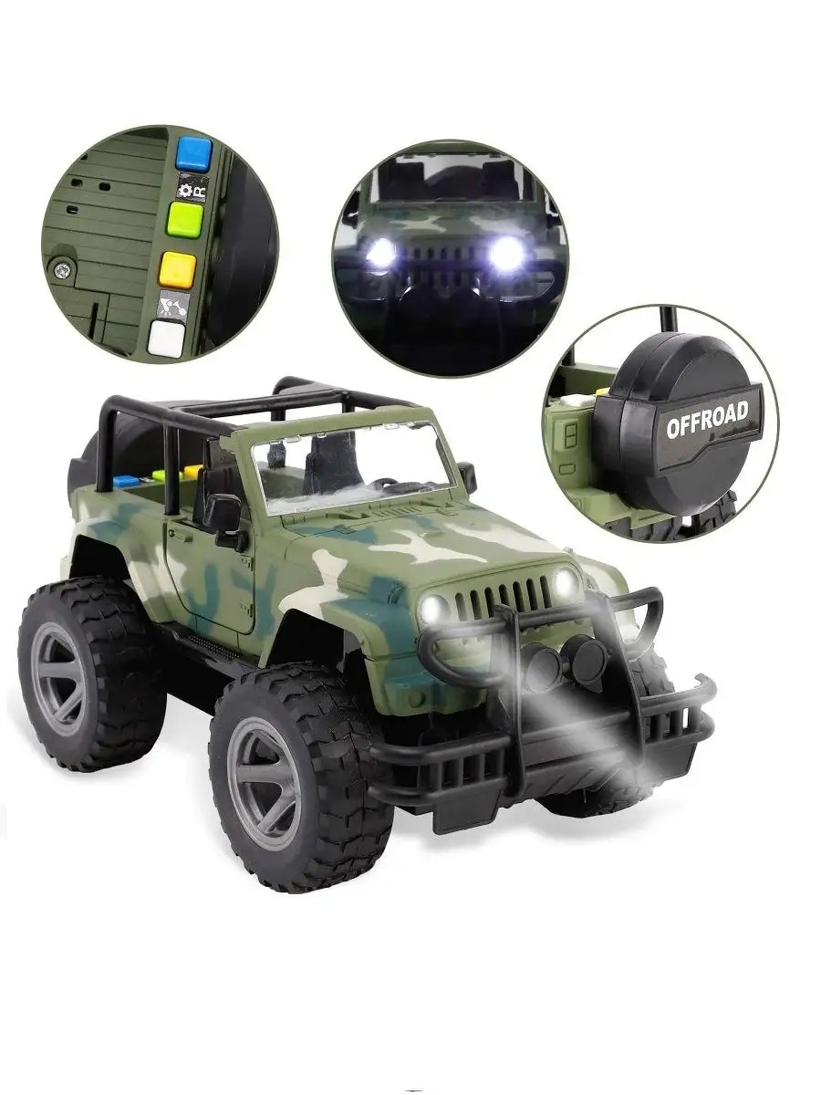Автомобиль LampStory Land Rover военный автомобиль 1:16 1805 - фото 3
