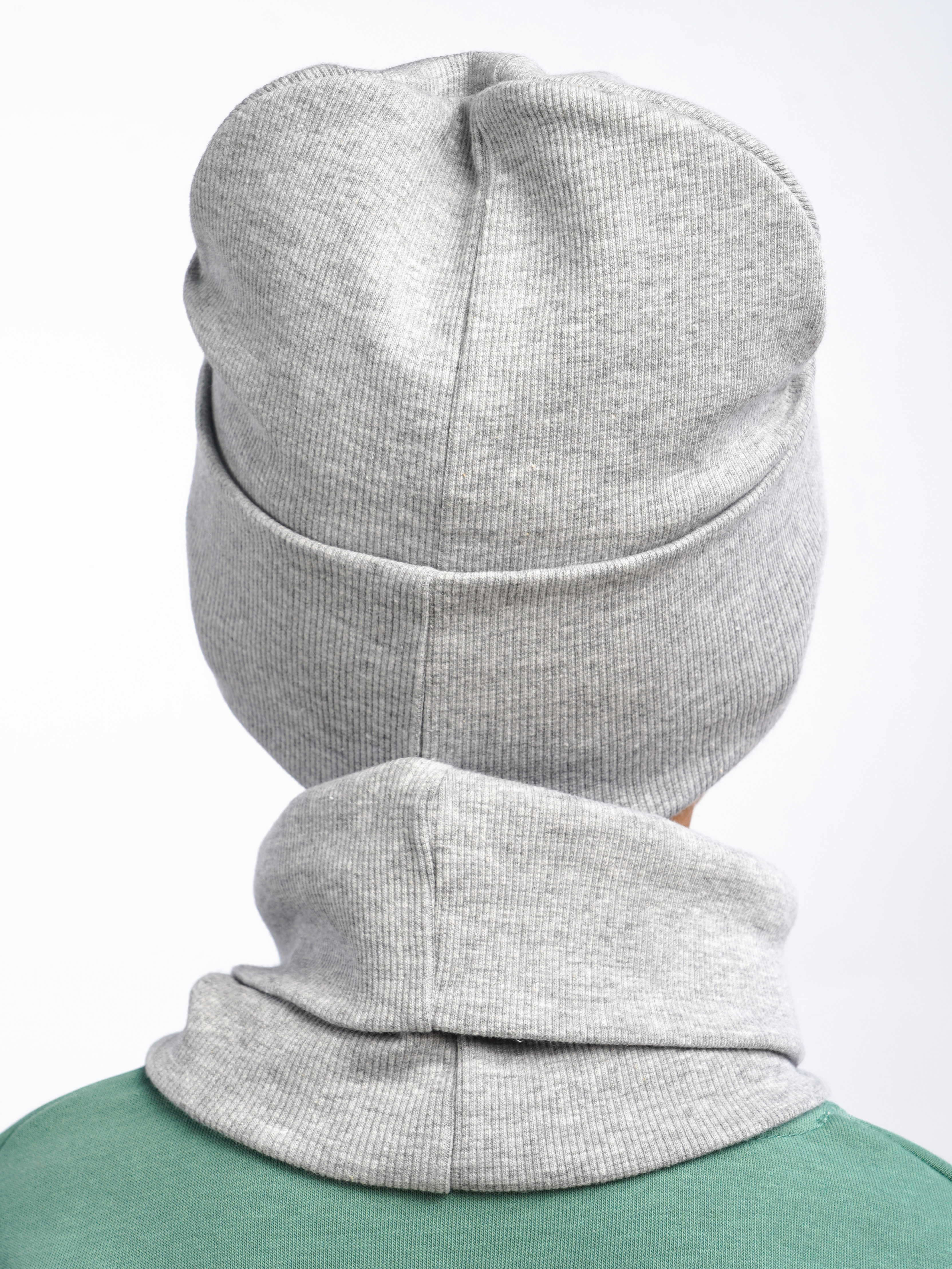 Шапка и снуд ПриКиндер U-Sp24554 Цвет: Серый меланж - фото 9