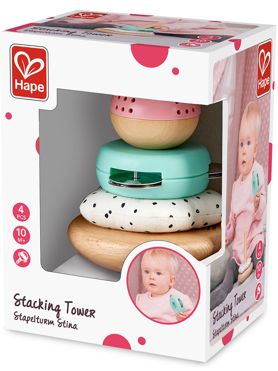 Игрушка Hape пирамидка Пастель - фото 5