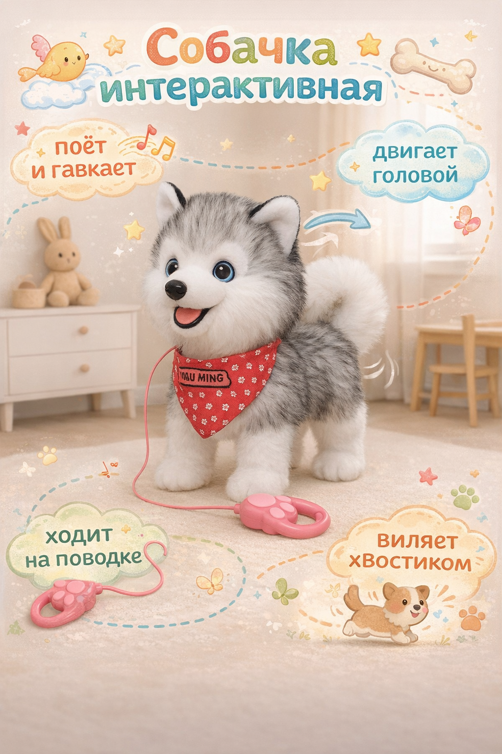 Мягкая игрушка BalaToys Собака - фото 1