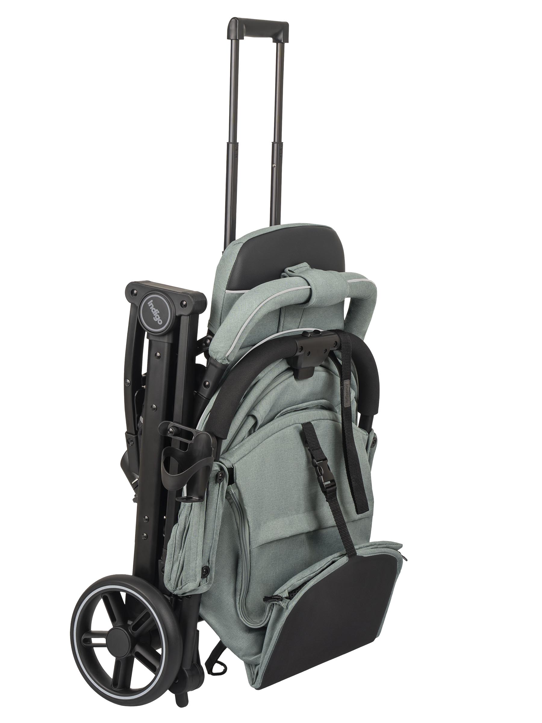 Коляска прогулочная Indigo Trip для путешествий зеленый - фото 26