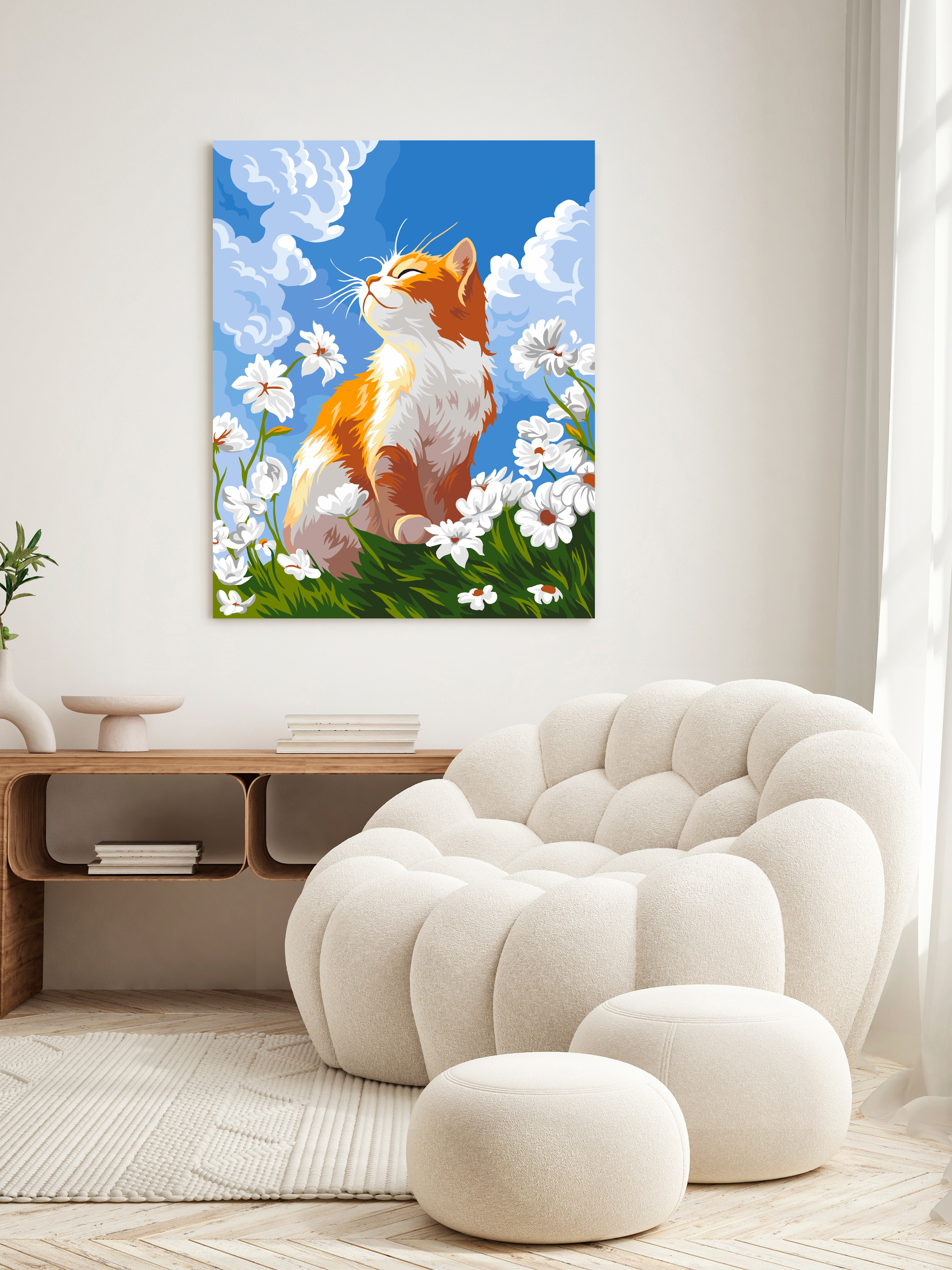 Картина по номерам Это просто шедевр В ромашках в ассортименте - фото 3