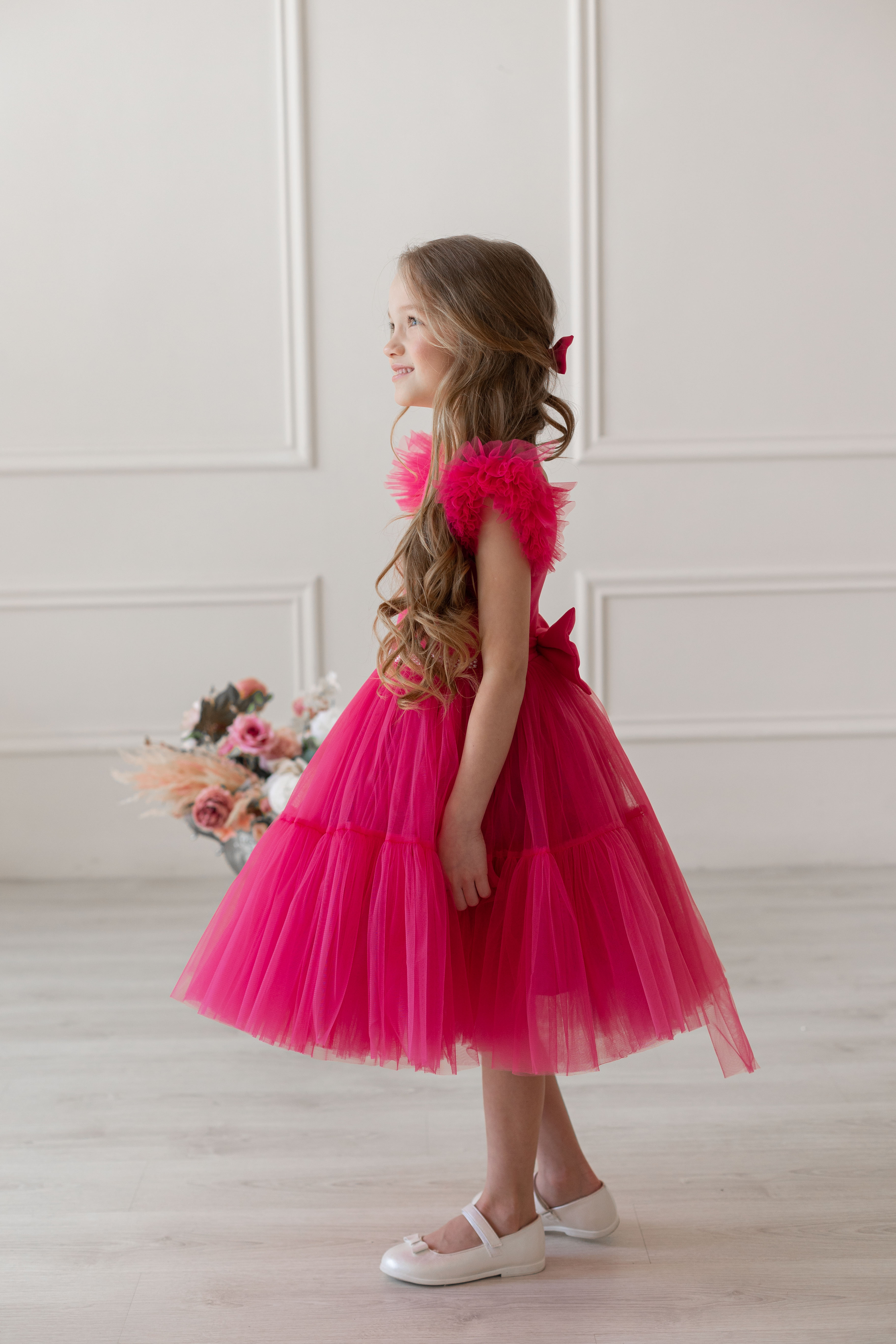 Платье LELUkids 0118.33.42/фуксия - фото 6