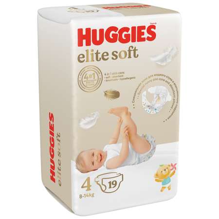Подгузники Huggies Elite Soft 4 (8-14 кг) 19 шт.