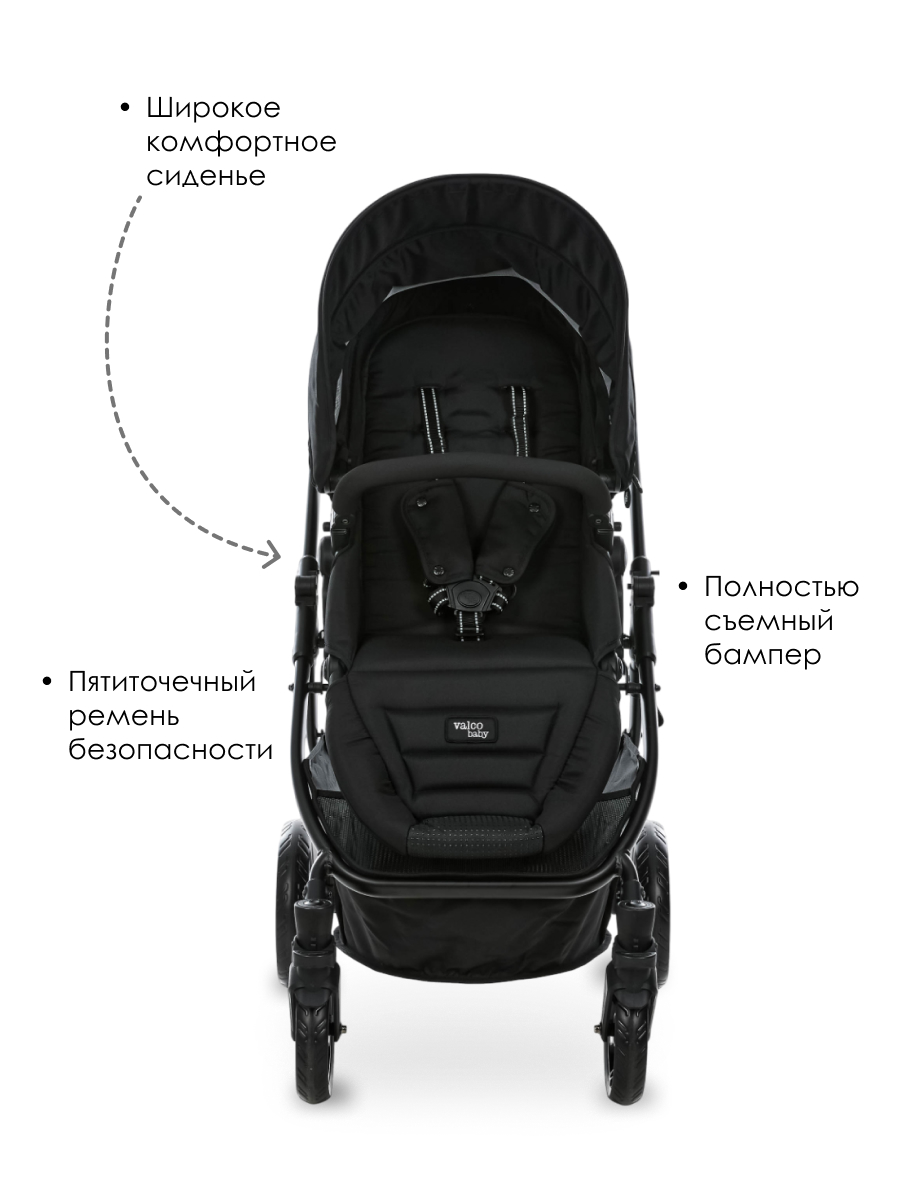 Коляска прогулочная Valco baby Snap 4 Ultra Flatt Matt черный - фото 6