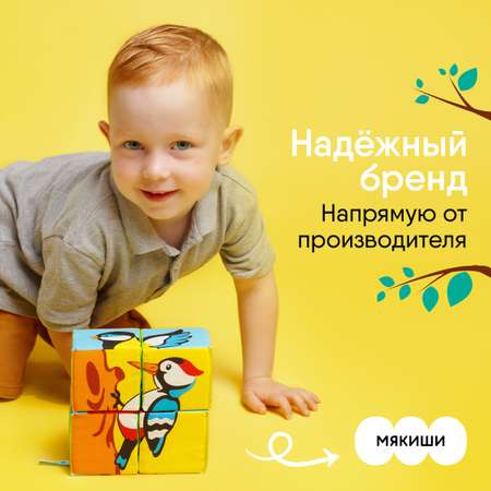 Игрушка Мякиши кубики Птицы