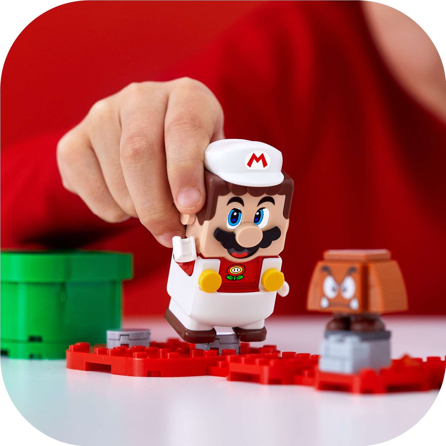 Конструктор LEGO Super Mario Марио-пожарный блочный - фото 13