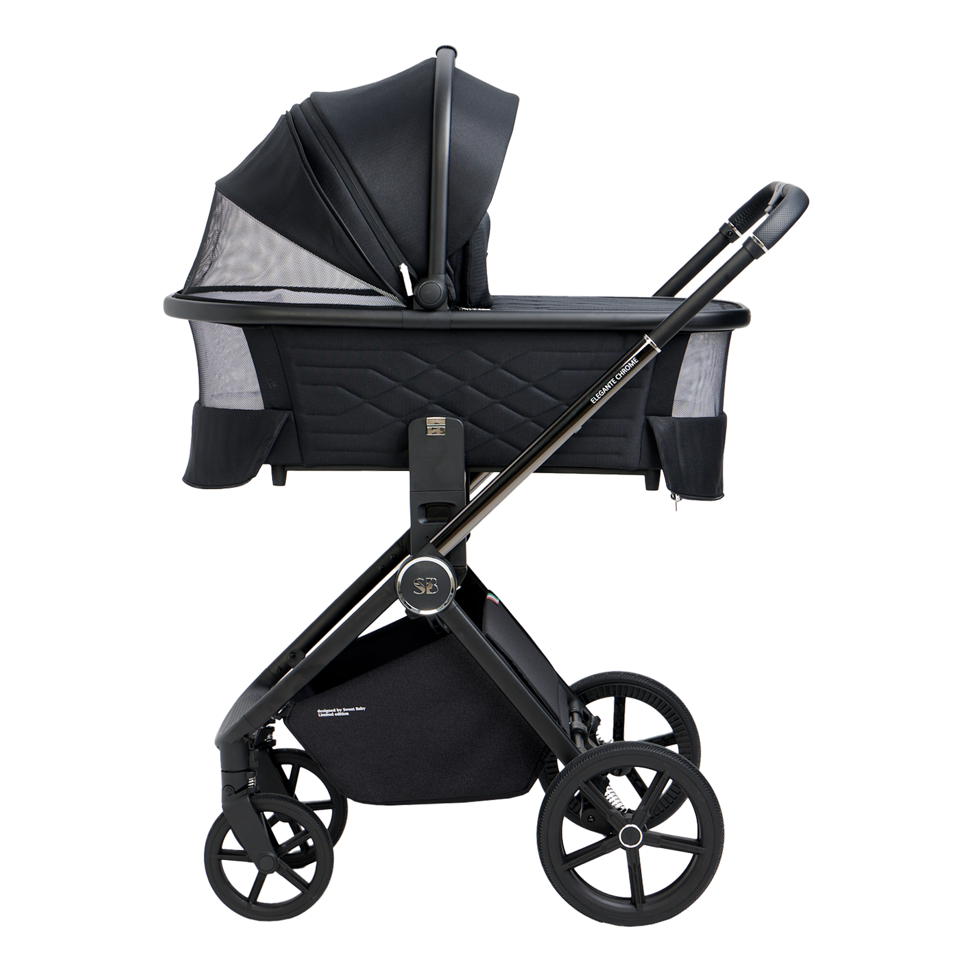Коляска 2в1 Sweet Baby Elegante Chrome Black - фото 73