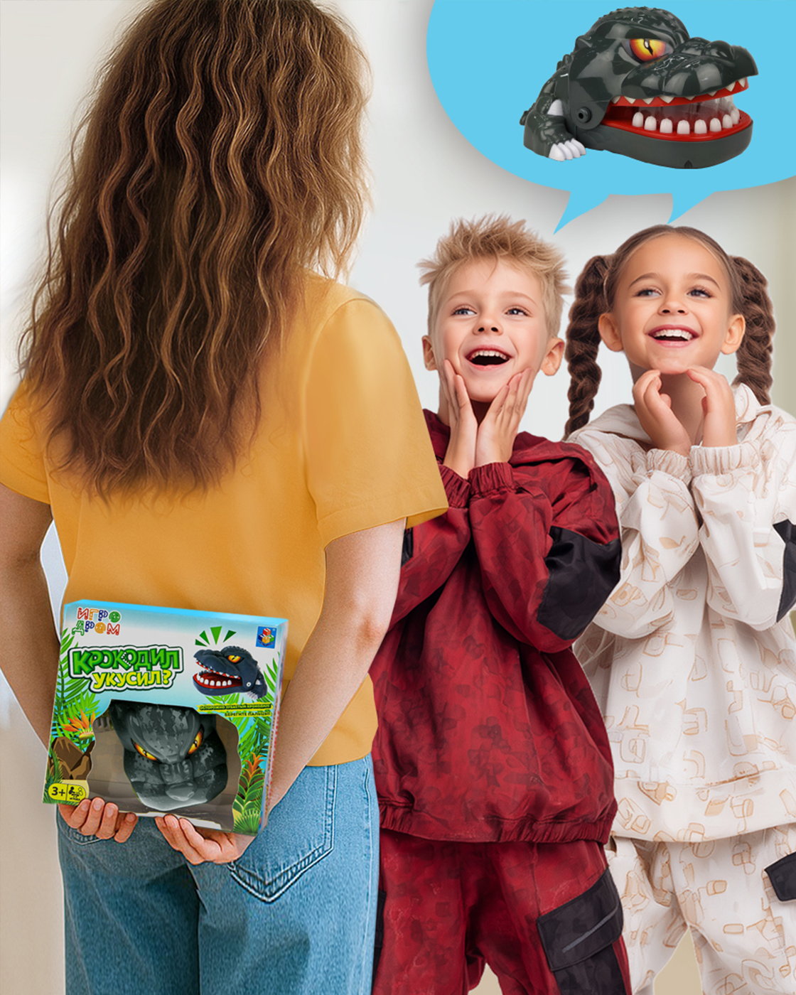Настольная игра 1TOY Крокодил Зубастик черный - фото 6