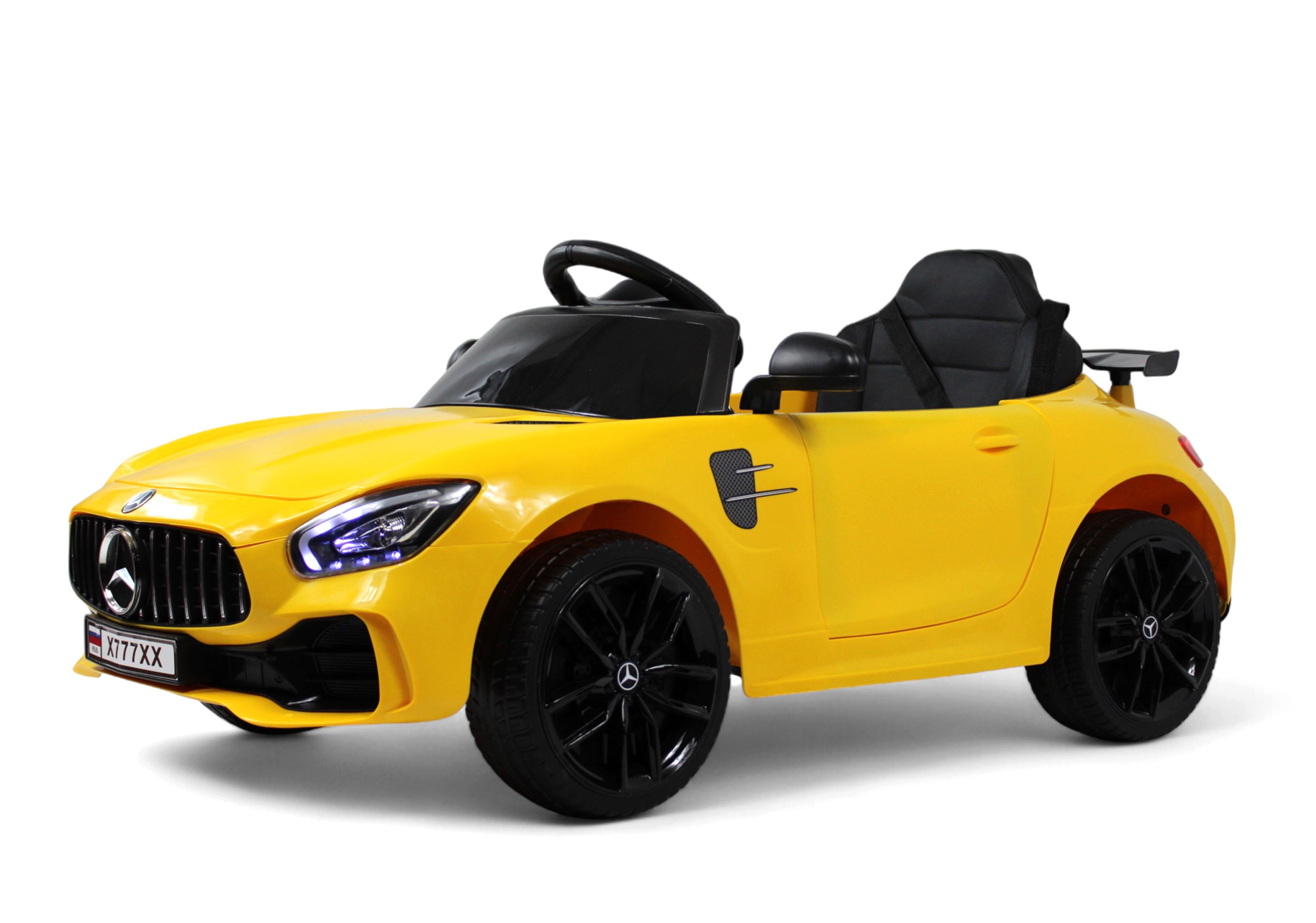 Электромобиль RIVERTOYS Mercedes X777XX-AMG-YELLOW С пультом ДУ - фото 1