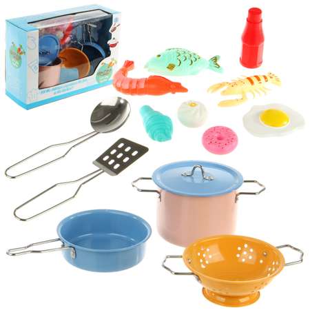 Игровой набор Veld Co тележки и корзинки, прилавок, касса, продукты