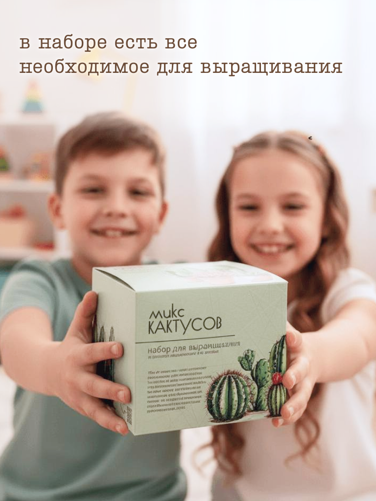 Набор для выращивания ECOSEEDS кактус - фото 2