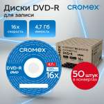 DVD-R диски CROMEX для записи фильмов мультфильмов набор 50 штук