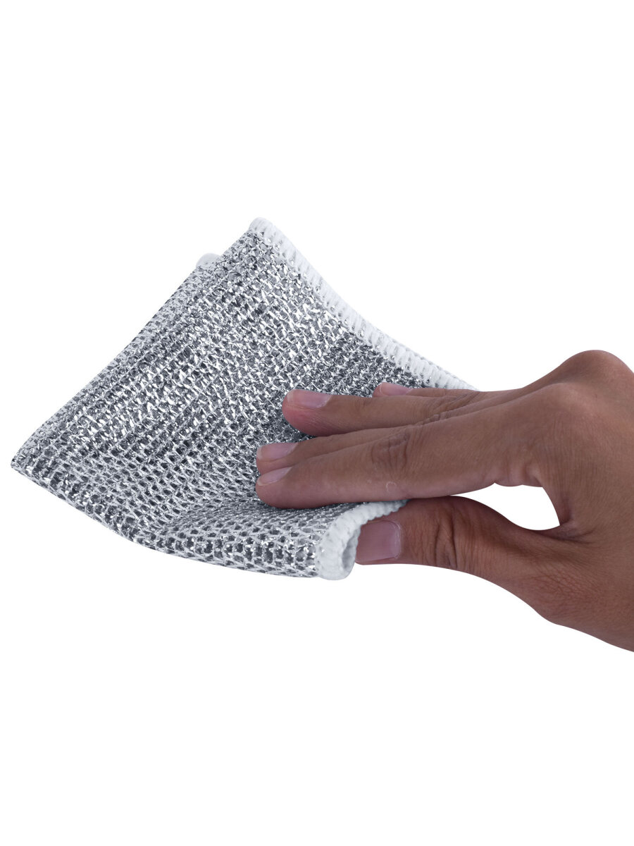 Тряпка скрабер Лайма для мытья посуды кухонная металлическая набор 10 штук - фото 14