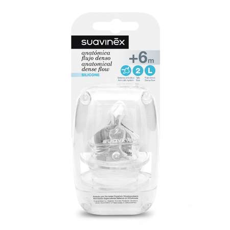 Соска Suavinex Anti-Colic силикон (быстрый поток) 2 шт.