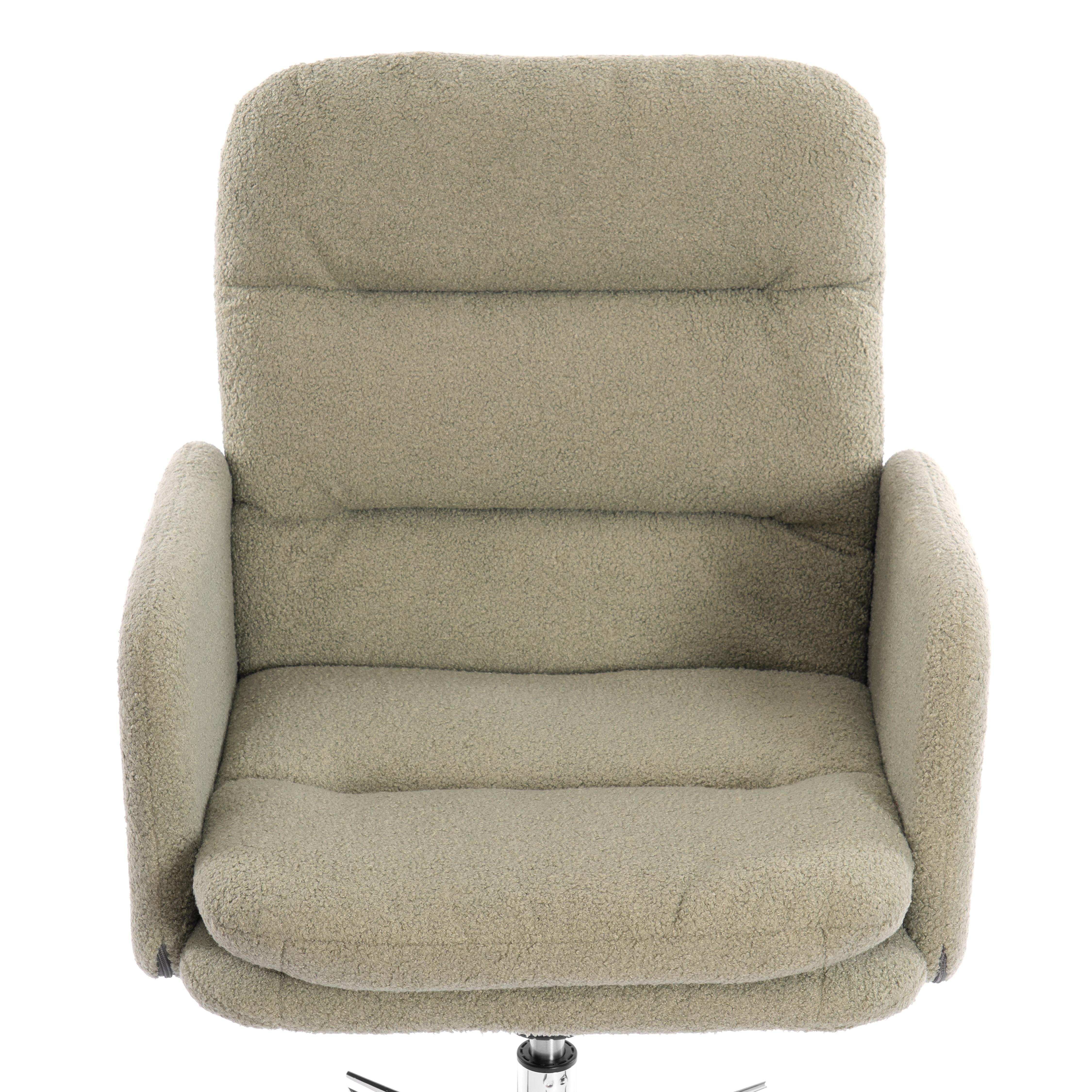 Компьютерное кресло TETCHAIR Dover хром, букле, олива - фото 7