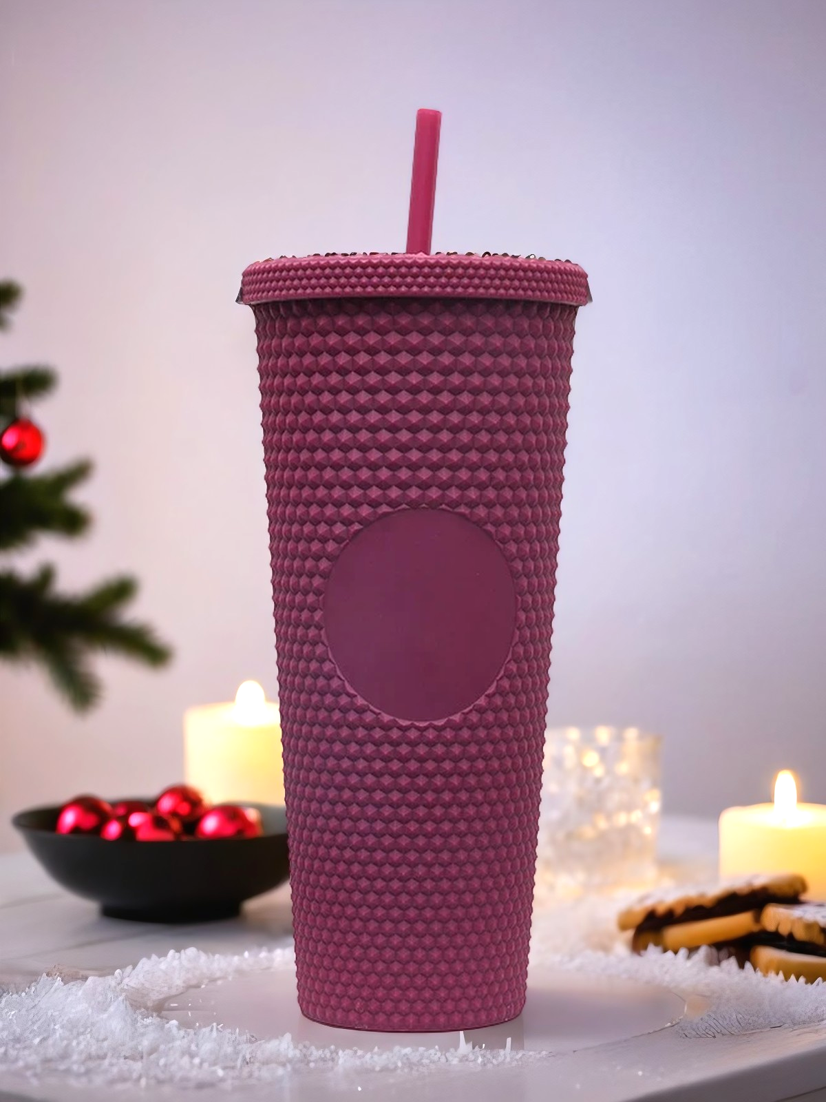 Стакан iLikeGift с трубочкой и крышкой 710 мл - фото 1