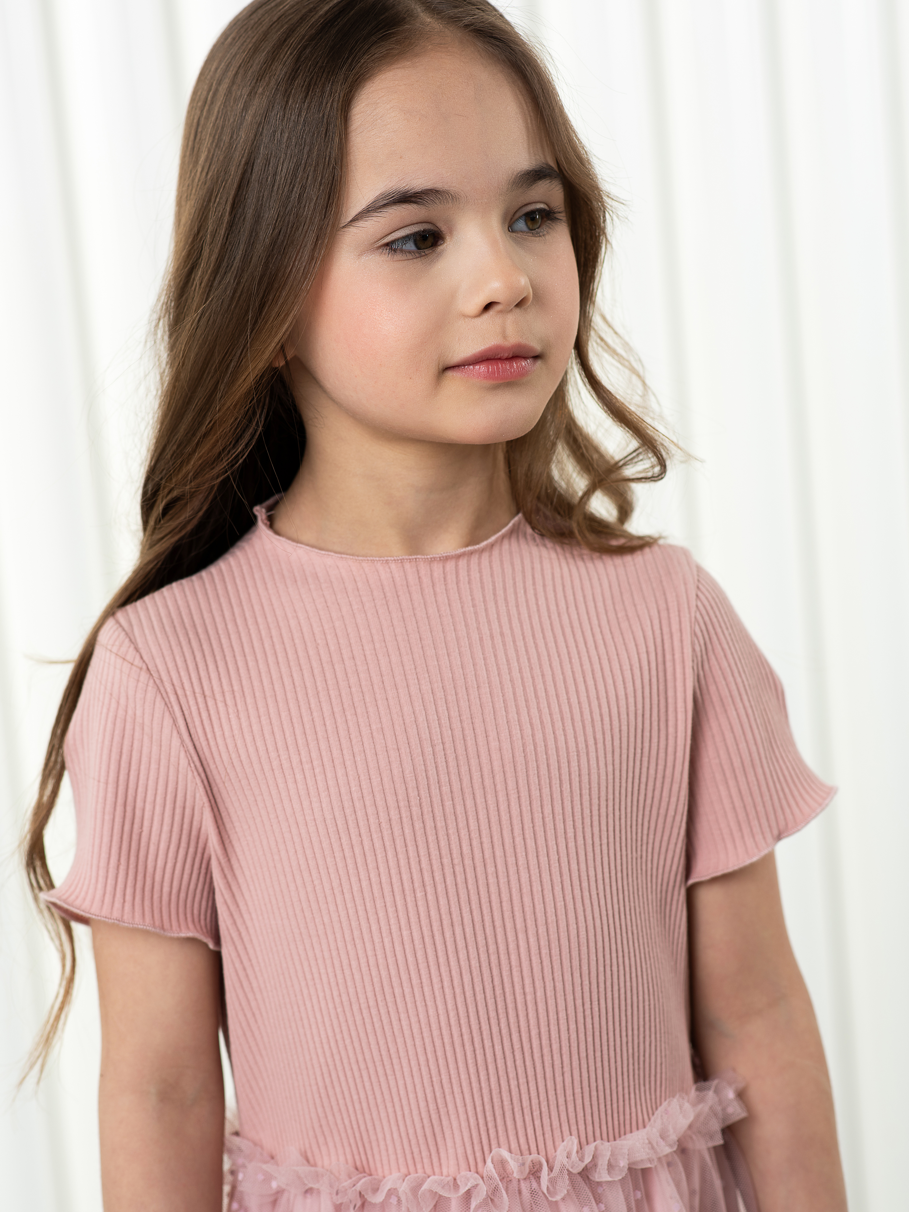 Платье LisaWeta D-125-25 пудра серебро - фото 4