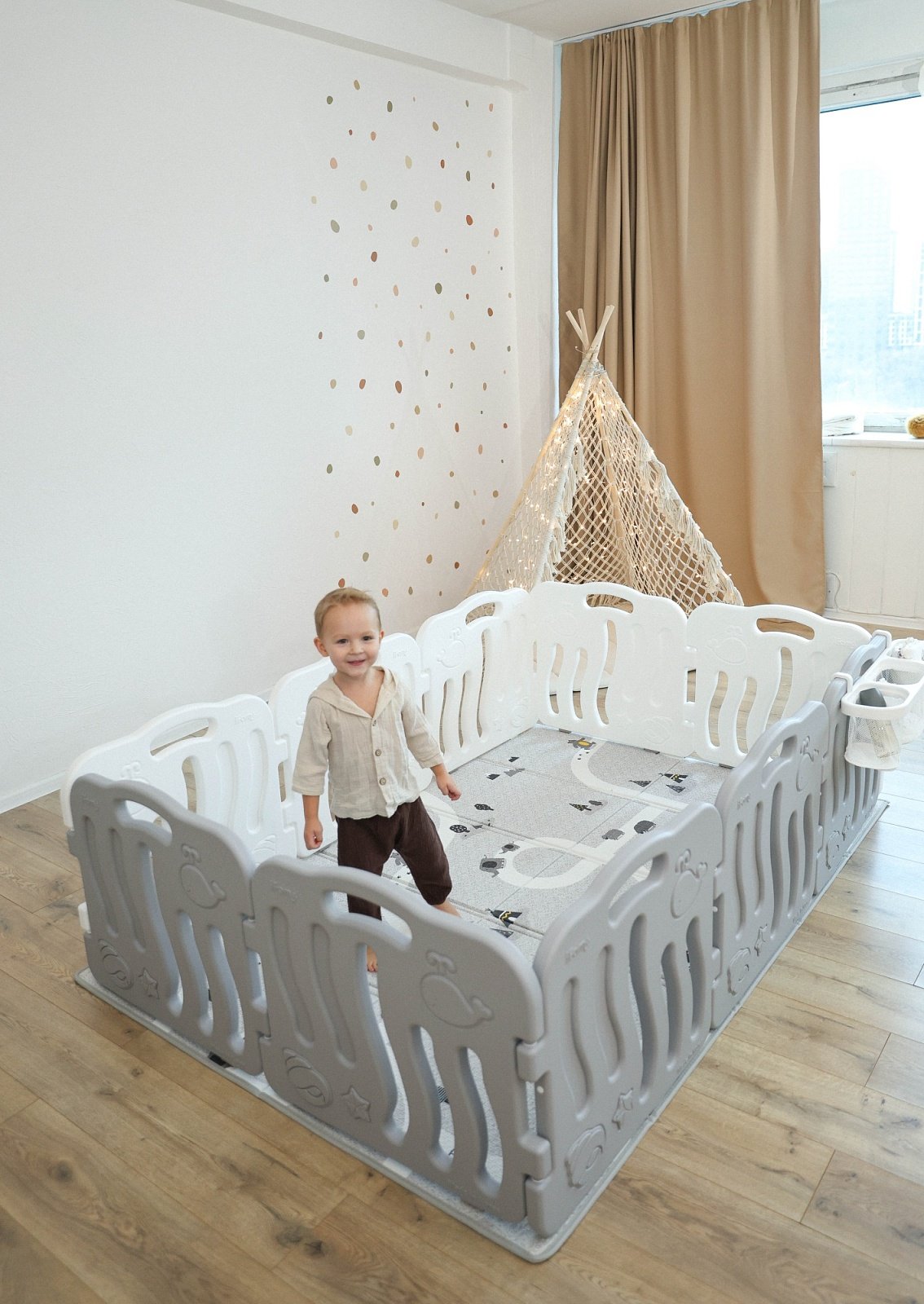 Манеж ширма Ifam белый IF-024-02-SBR-GW10 - фото 16